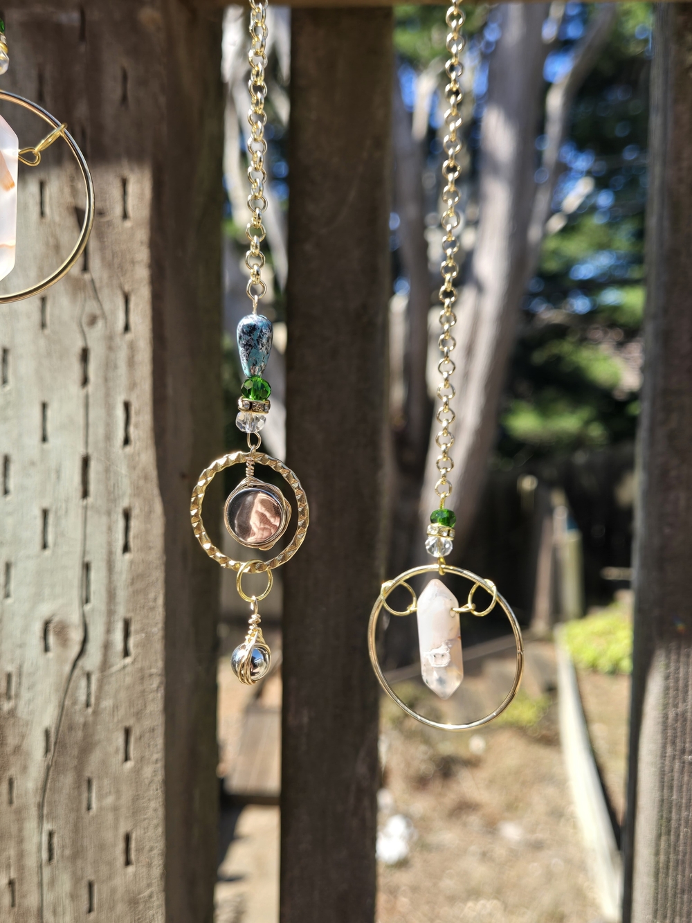 Handcrafted Sunburst Crystal Suncatcher Charm